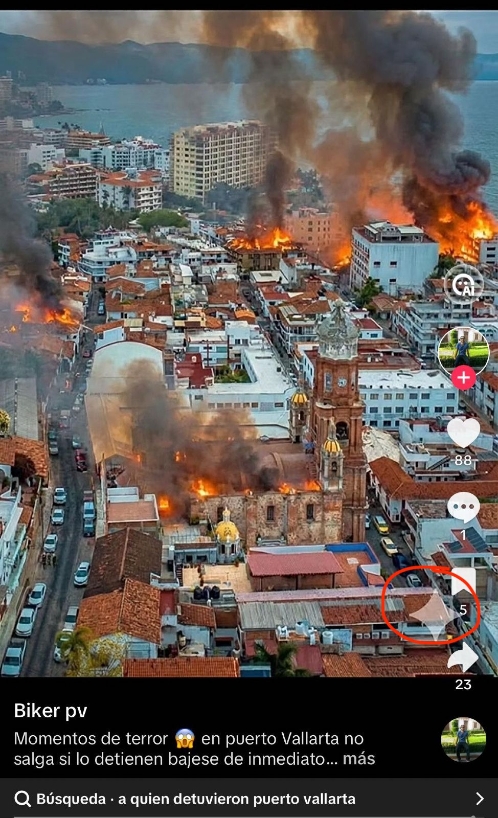 Imagen con marca de agua de IA