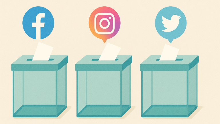 Urnas vacías y redes sociales