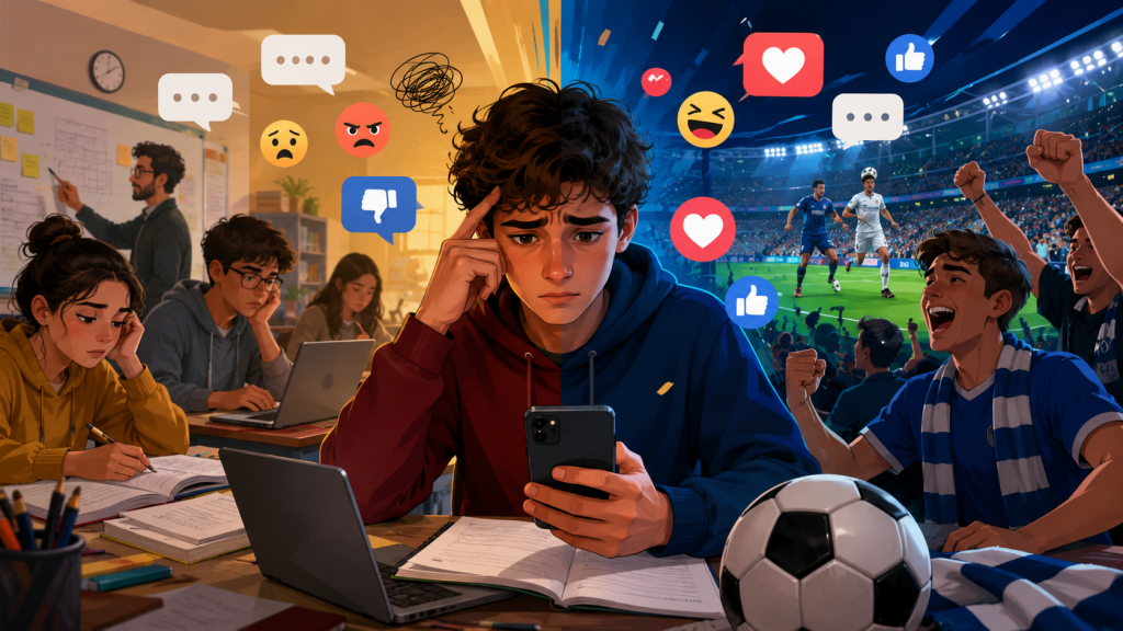 Las clases y el fútbol: un análisis de sentimientos encontrados en redes